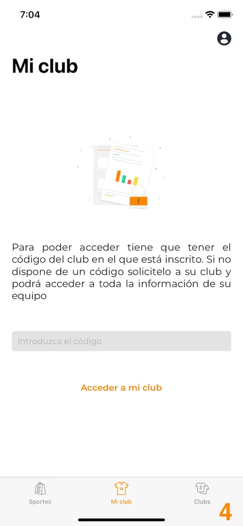 Guía visual de Sportec, pantalla 4